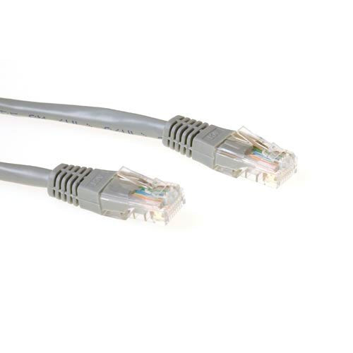 Grey 3 Meter U UTP CAT.6 Patch Cable With RJ45 Connectors