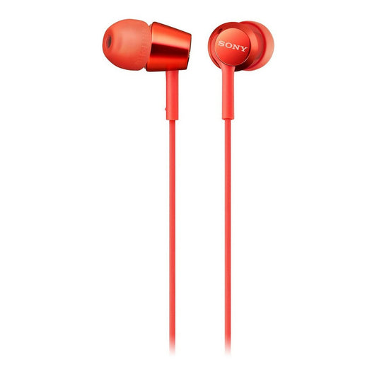Sony Headphones With Microphone Sony Mdr-Ex155Ap Red