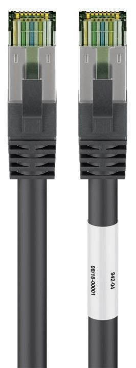 Goobay Network Cable CAT.8.1, S/FTP (pimf) 0.25M Black 66719
