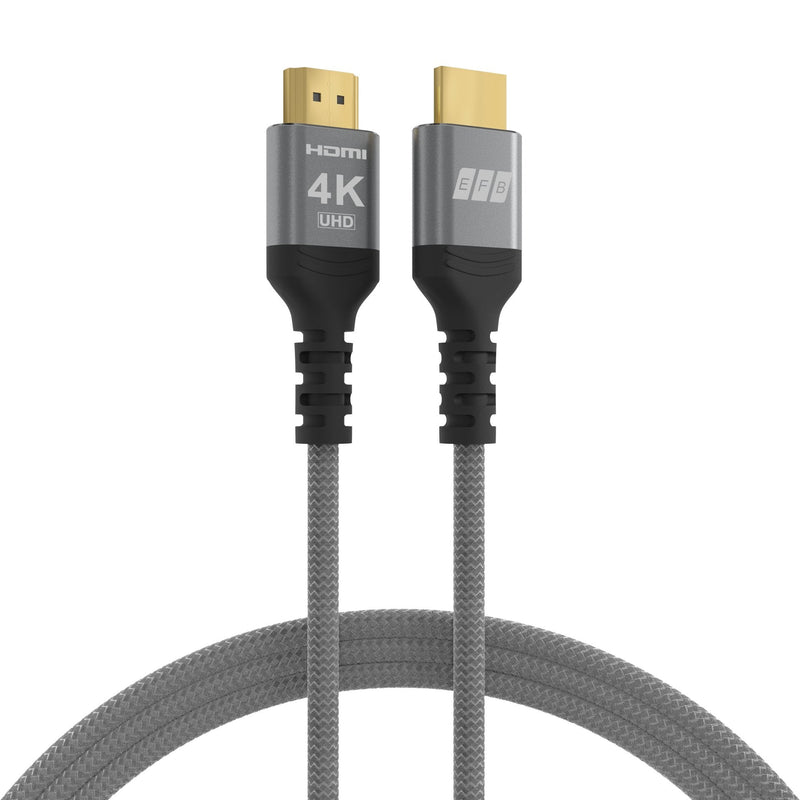 Cable Efb HDMI High-speed M. Ethernet 4K60HZ 3,0M Grey