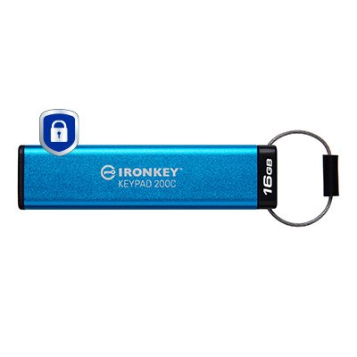 Kingston Ironkey Keypad 200 16GB USB-C Aes Encrypted IKKP200C/16GB