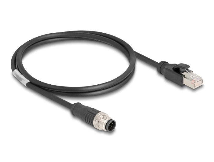 Delock 80809 Cable M12 Codificado a 8 Pin Male a RJ45 Male Pvc 1M