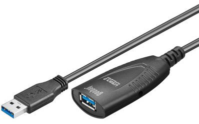 Goobay USB Cable 3.0 (alargo) Activo 5 Metres USB 3.2 Gen 1 (3.1 Gen 1) Black