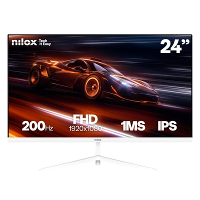 Nilox Monitor 24 DP HDMI NXM24FHD2001 IPS FHD 200HZ 1MS 250CD/Mâ² VESA 75X75 White — image 1