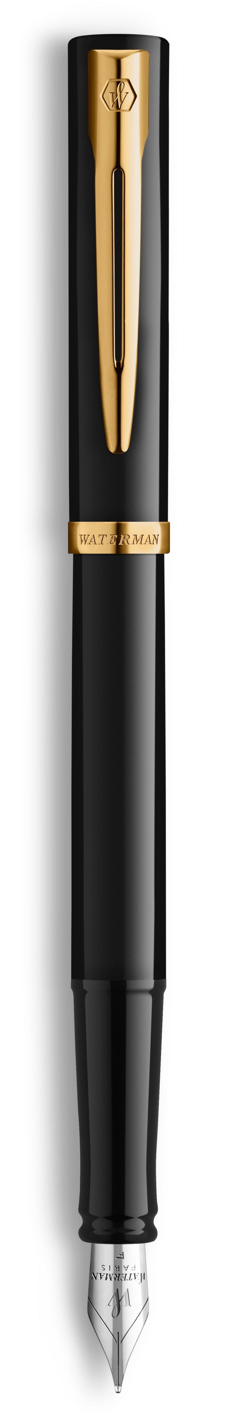 Waterman Pluma Estilográfica Impression Black Lack Gt M Blue Box Of Regalo