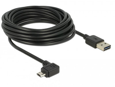 Delock Cable Easy-USB 2.0 Type a Connector Male Easy-USB 2.0 Type Micro-b Connector Male Angulado Izquierda De — image 1