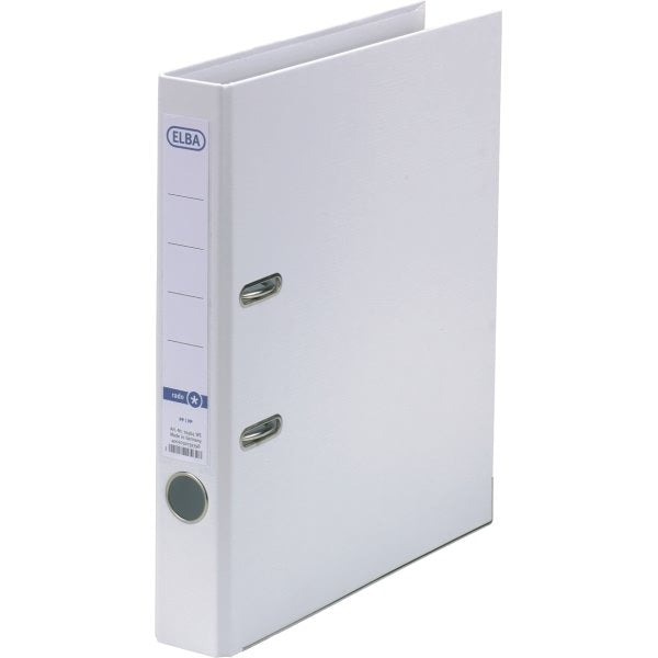 Elba Ring Binder Smart Pro Pp/Paper With Label Lomo White