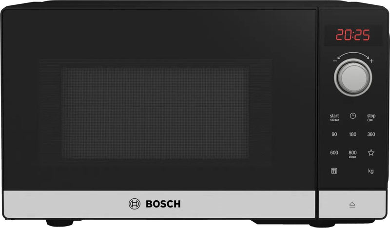 Bosch Serie 2 FFL023MS2 Microwave Encimera Body Only Microwave 20 L 800W Black Steel Inoxidable