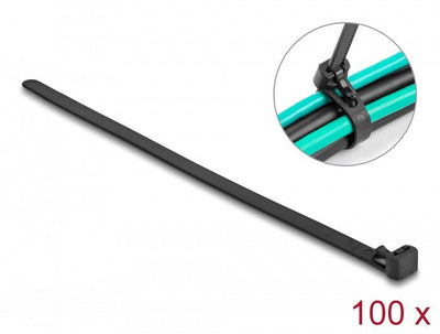 Delock Cablebinder (vpe 100) Wiederverwendbar Hitzebemändig 150X7,5MM Black — image 1