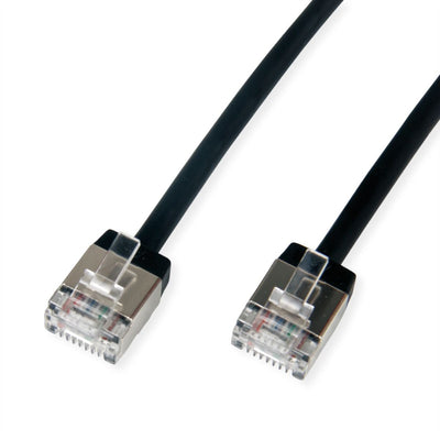 Roline U FTP Datacenter Network Cable CAT.6A (class Ea), Lsoh, Slim, Extra Kurzer Plug Black 2M — image 1