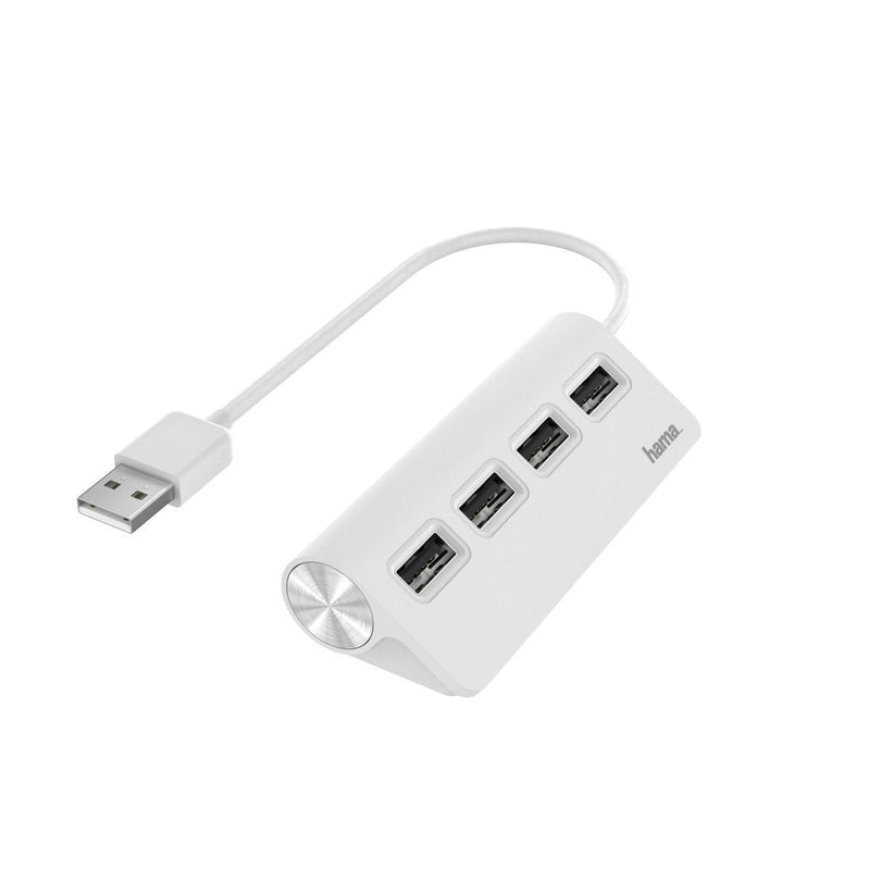 Hama Hub Essential USB 2.0 - USB Cable -a Integrado 15CM - USB-A Female X4 - White