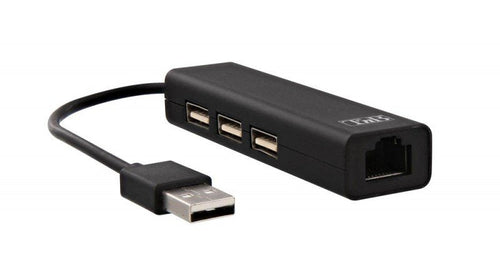 Tnb Hub With 3 USB 2.0 Ports And RJ45 Female Port - Black — image 1