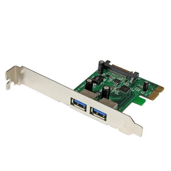 StarTech Card Pci Express 2 Ports USB 3.0 Superspeed Uasp Power SATA Adapter Internal
