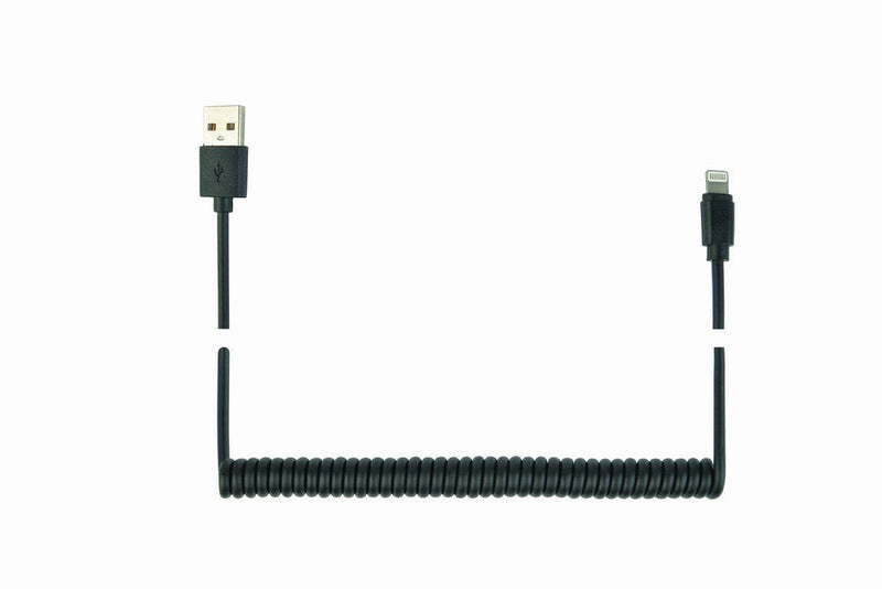 Gembird USB Cable a Lightning Espiral Iphone 1.50M Black CC-LMAM-1.5M