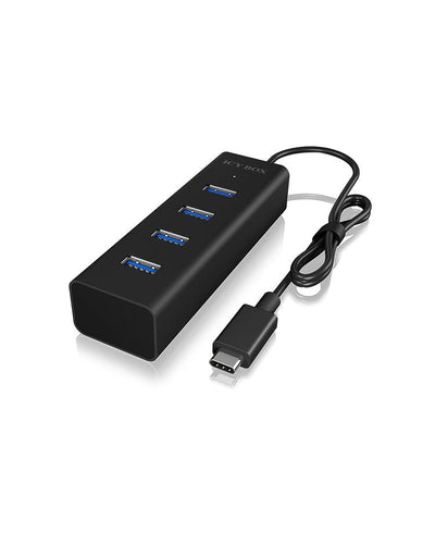 Icy Box IB-HUB1409-C3 USB 3.2 Gen 1 (3.1 Gen 1) Type-c 5000 Mbit/S Black — image 1