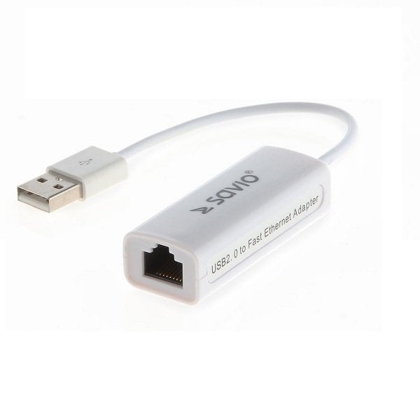 Savio CL-24 Adapter USB RJ-45 White