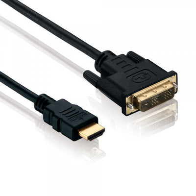 Helos Cable HDMI Male/ DVI-d 18 + 1 Male Full Hd, Basic, 1,5M, Black — image 1