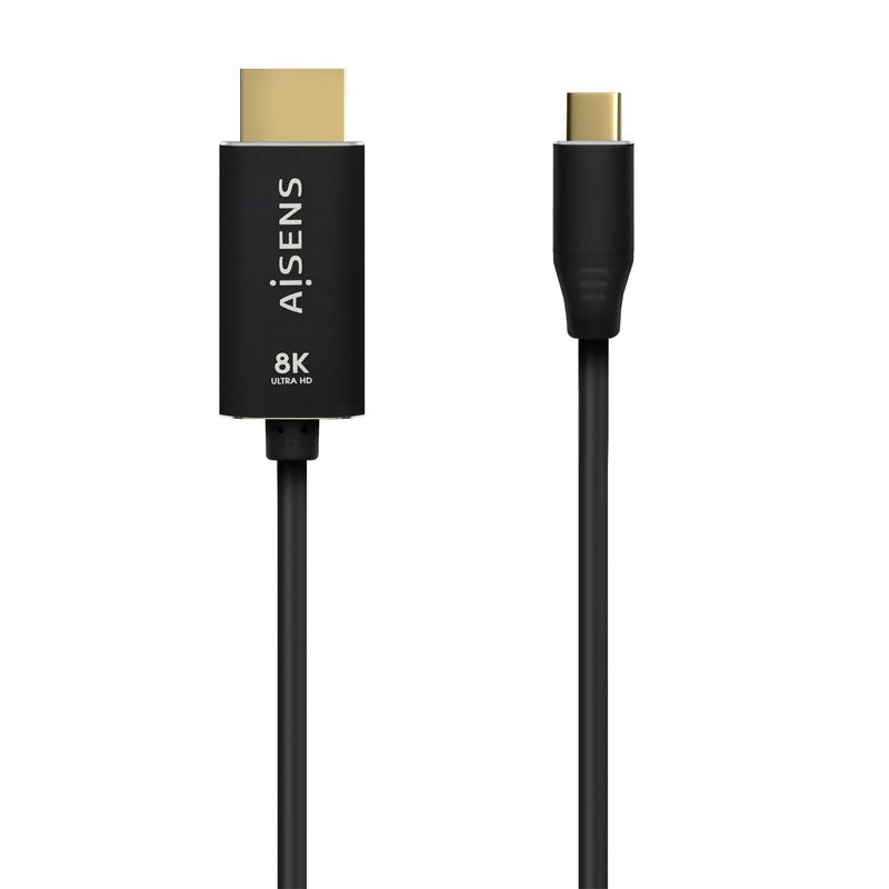 Aisens Cable Aluminium USB-C a HDMI 2.1 8K@60HZ - USB-C/M-hdmi/M - 2M - Black
