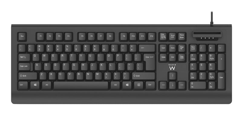 Ewent Keyboard EW3286 USB + Reader Dni