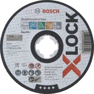 Bosch Drive Corte X-lock Multiconstruction - Fast Ø 125MM (diámetro 22,23MM, Acs 46V Bf, ANVERSO)2608619270 — image 1