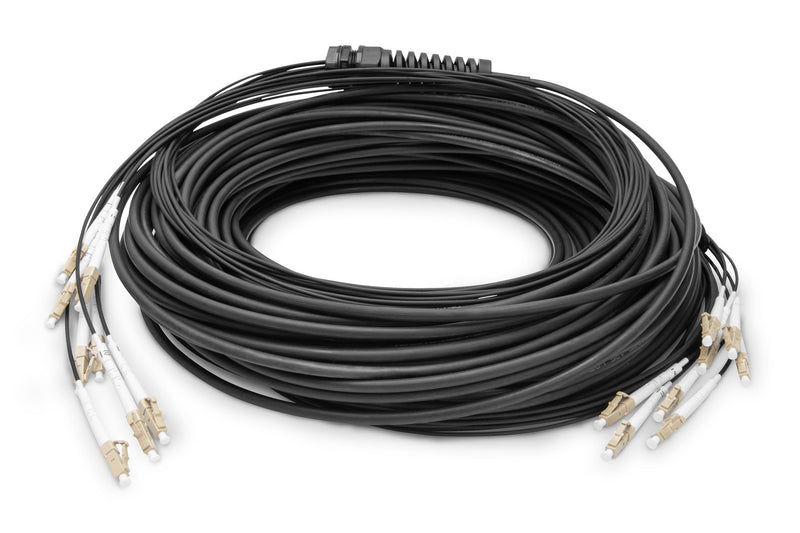 Digitus Cable Breakout Universal Fibre Optic , Dúplex, Connector Lc/Upc, Multimode OM4 Black 30 Metres Premont