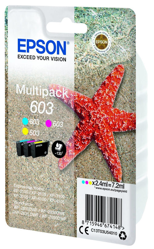 Epson Ink Multipack Std Estrella Mar 3 Tintas 603 RF / Am Multi — image 1