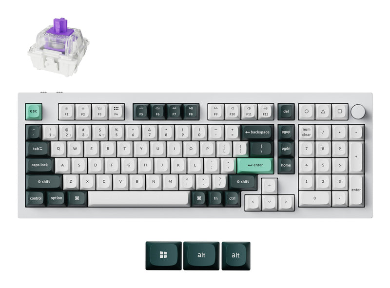 Keychron Keyboard Wrl Q5 He RGB/Shell White Q5H-P1