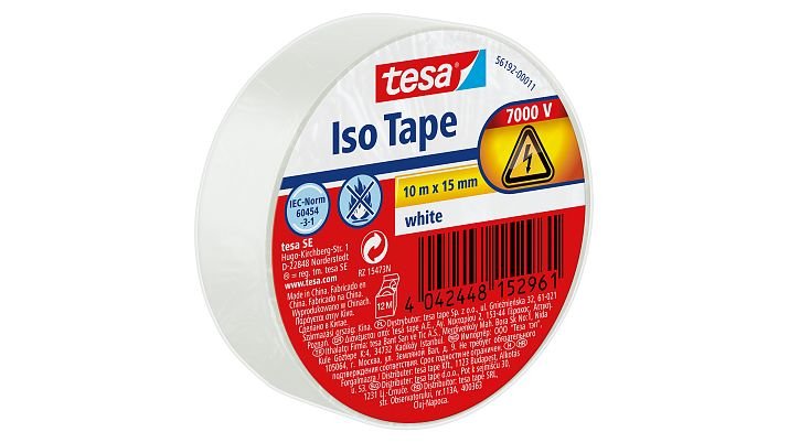 Tesa Tape Insulating , 10M X 15MM, White