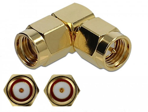 Delock Adapter Sma Connector Male a Rp-sma Connector Male 90° 10GHZ — image 1