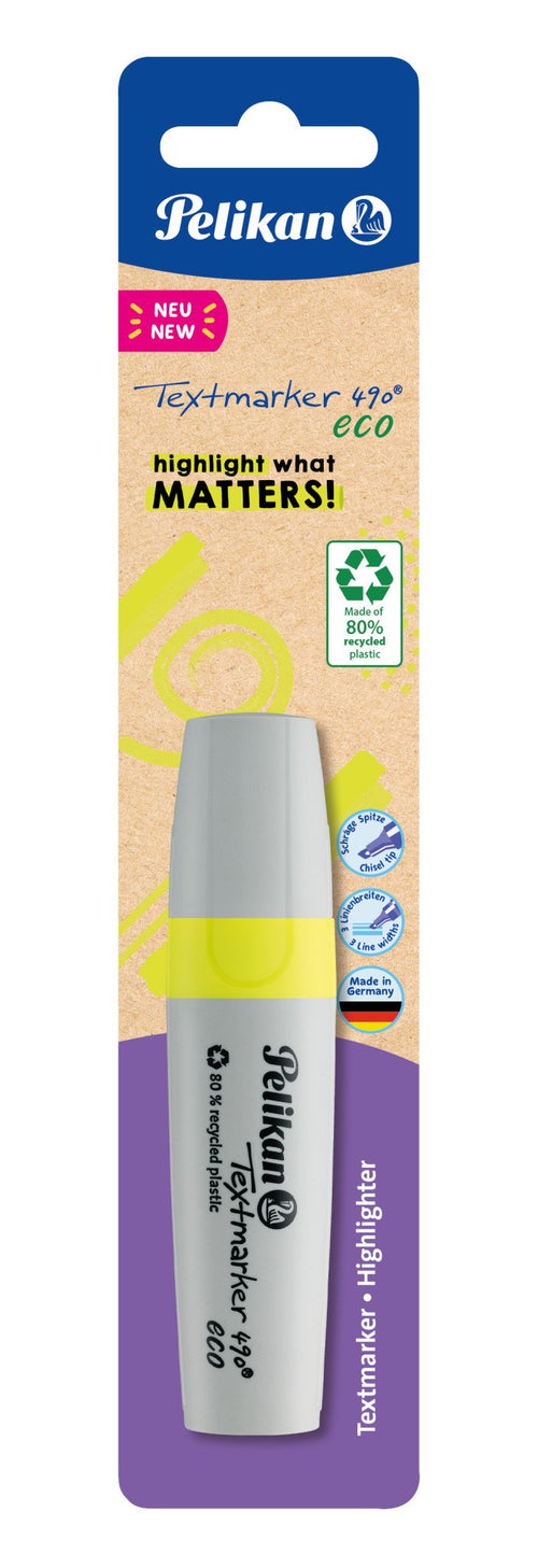 Pelikan Textmarker 490 Eco 1 Piece Neon-amarillo — image 1