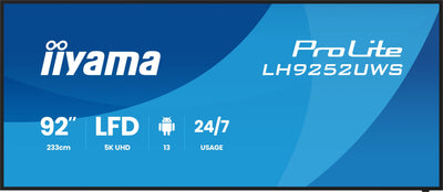 Iiyama 233,0CM 92 (5120X2160) Prolite LH9252UWS-B1AG 21:9 5K VA 6,5MS 60HZ HDMI DisplayPort USB-C USB LAN RS23 — image 1