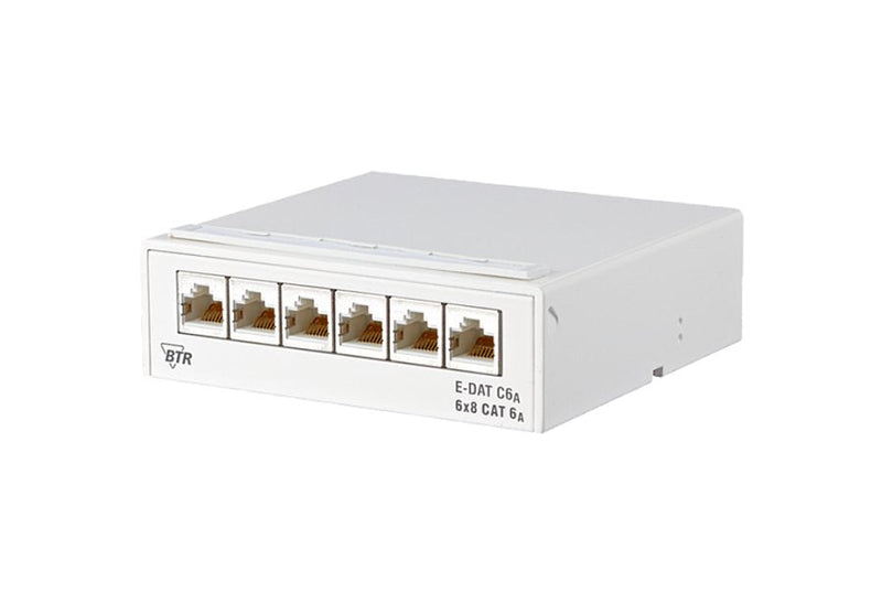 Distribuidor Btr Ap E-dat ISO / IEC CAT.6A 6 Ports White Puro