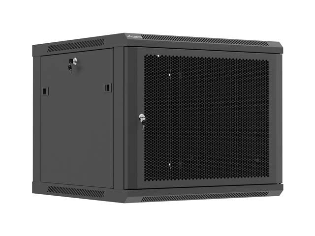 Lanberg Rack Cabinet 19IN Wall-mount 9U 600X600 Flat Pack With Perforated Door Black