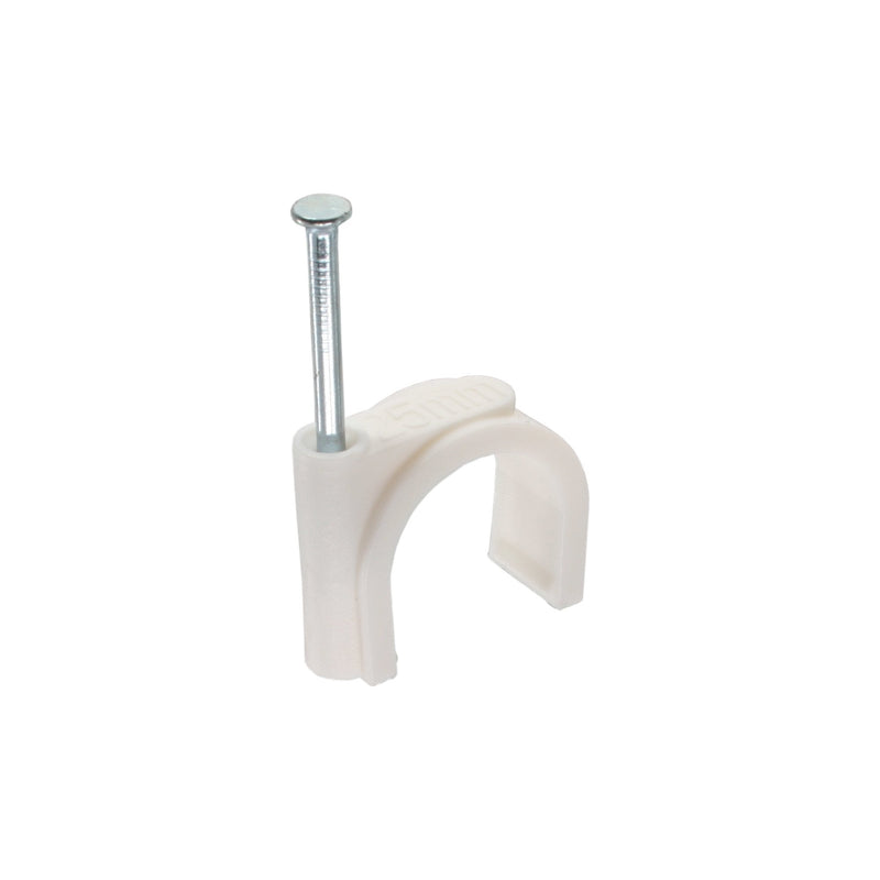 Inline 50 Units Pack Pinza Cable Round 20MM White