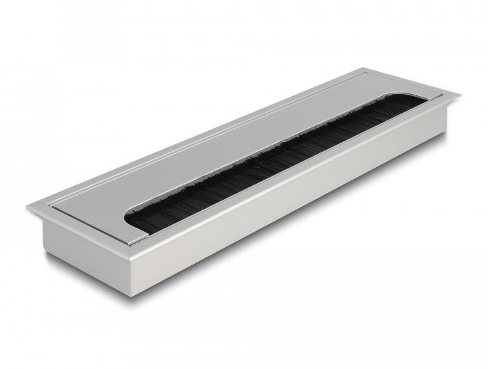 Delock Pasacables Assembly Empotrado Desk With Brush 280 X 80 X 28MM Silver