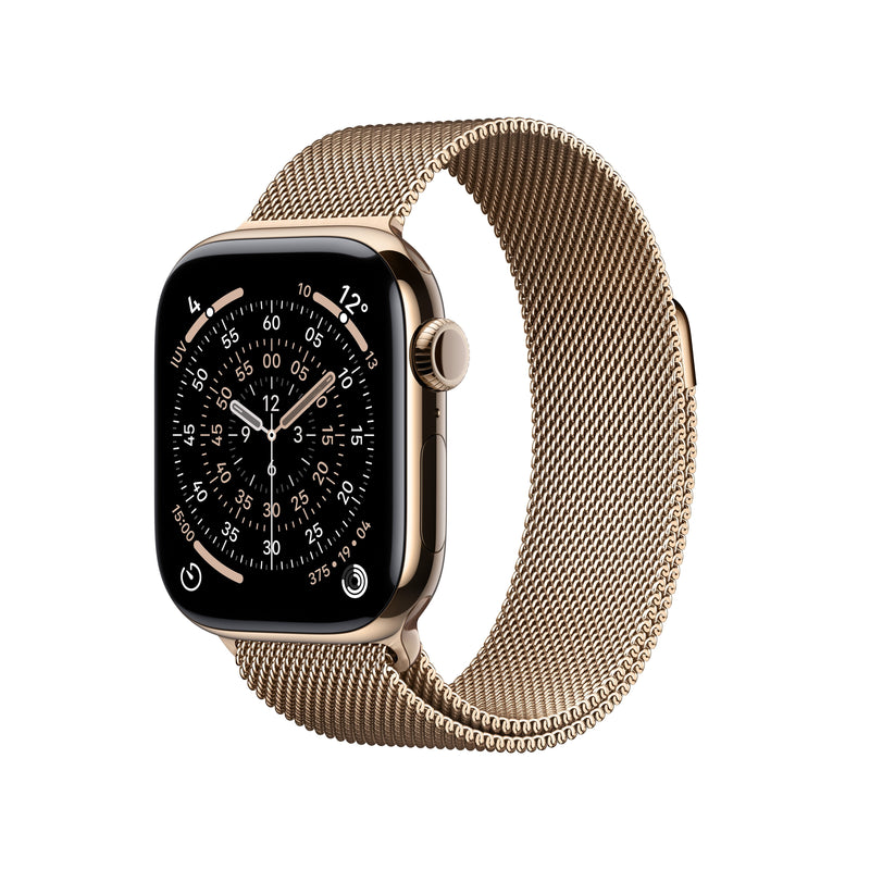 Apple Watch Series 11 GPS Cellular 42MM Titanio Oro Strap Dorada Milanese Loop