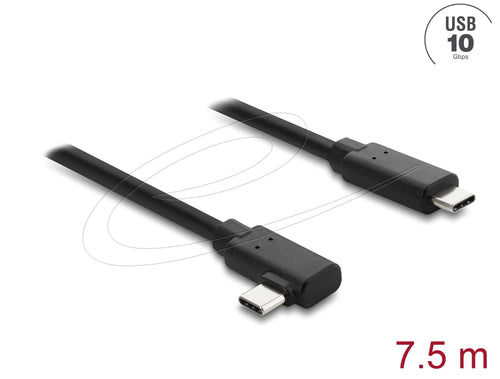 Delock Aktives Opticos USB Cable 10Gbps USB Type-c Plug Zu Plug Gewinkelt 7,5M — image 1