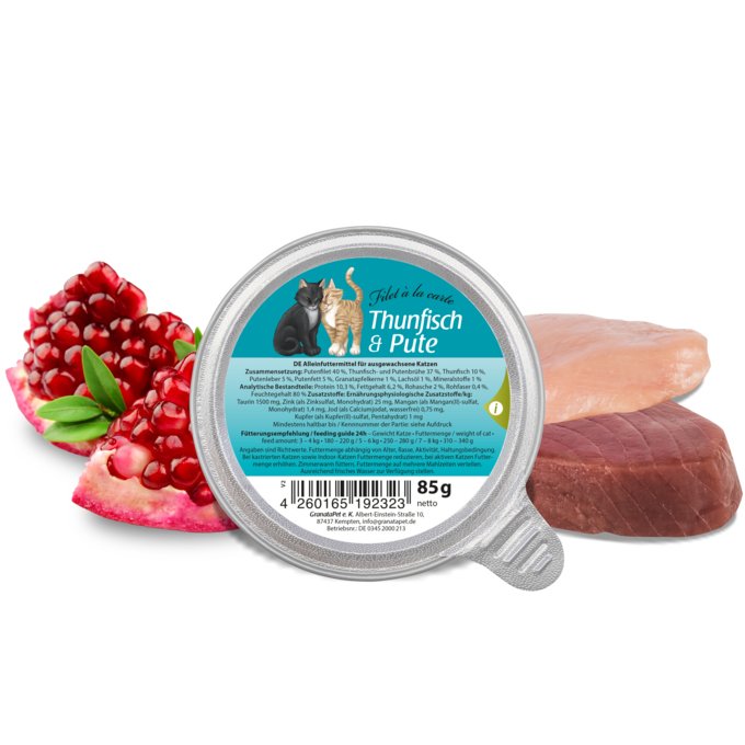 Granatapet Filet Á Carte Tun With Turkey - Comida Húmeda Gatos - 85G