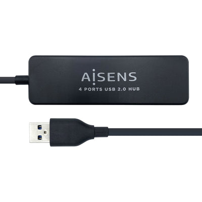 Aisens Hub USB 2.0 - Type a Male a 4XTIPO a Female - 30CM - Black — image 1