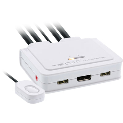 Inline Switch KVM With Cable , 2 Ports DisplayPort 1.2, 4K, Usb, Audio — image 1
