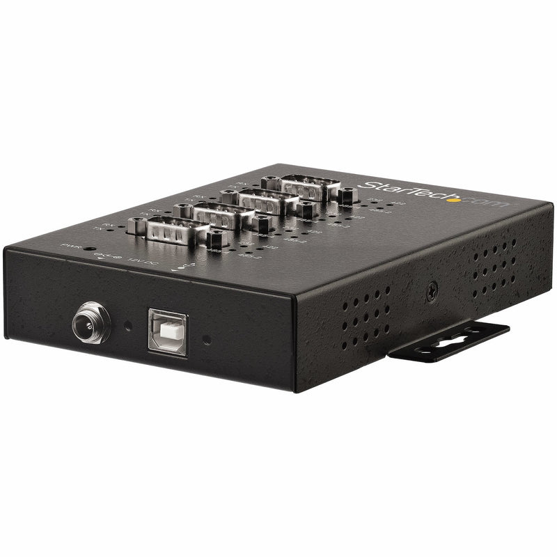 StarTech.com Adapter Industrial USB a 4 Ports Serie DB9 RS232 RS422 RS485 With Protection Esd 15KV - Cable Con