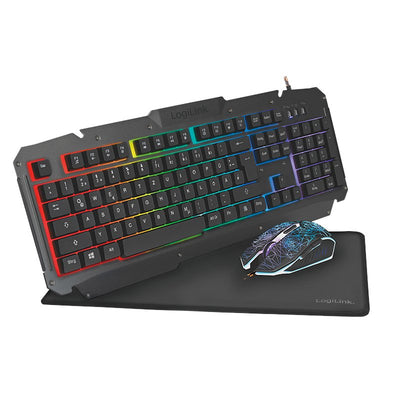 Logilink Keyboard German + Mouse ID0185 USB QWERTY Black — image 1