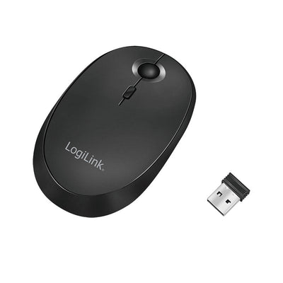 Logilink Mouse Optico 2.4GHZ Black Bluetooth, Wireless — image 1