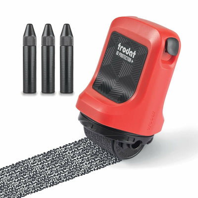 Trodat Sello Rodillo Protection Contra Robo Identidad With Box Integrada And Abrecartas (3 1) - Includes 3 Tin — image 1