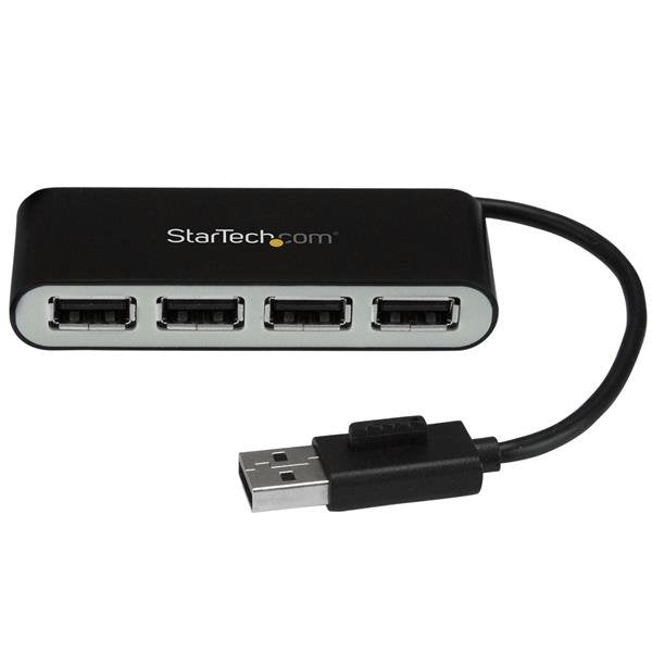 StarTech.com Concentrador Ladrón USB 2.0 4 Ports With Cable Integrado Hub Laptop USB 2.0 4 Ports Alimentado Bu