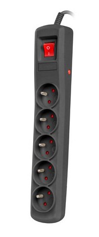 Natec Protector Contra Sobretensiones Bercy 400 5M 5X Sockets Francesas Black — image 1