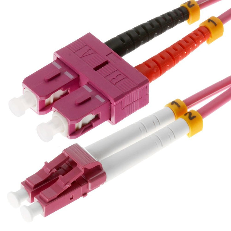 Helos Lwl Network Cable OM4 Duplex 3,0MM Lc-sc 50/125?M Violet Brezo 20M Lszh