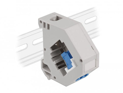 Delock Adapter Carril Din With Keystone Lc Duplex Connector Female a Lc Duplex Connector Female Blue — image 1