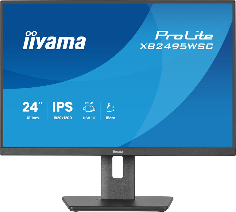 Iiyama Monitor Prolite XB2495WSC-B1 24 Negro Mate Wuxga, Ips, Hdmi, Usb-c, USB Concentrador 100HZ Panel XB2495WSC-B1