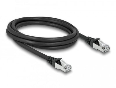 Delock RJ45 Network Cable CAT.6A S FTP Pur Outdoor 2M Black — image 1